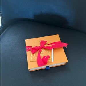 Louis Vuitton Orange Gift Box with Red Ribbon